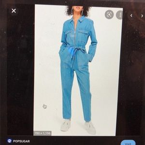 Topshop women denim jumpsuit
